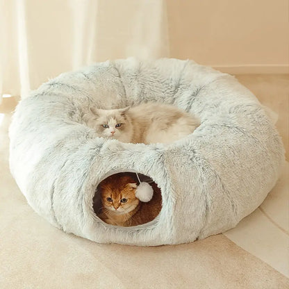 Lits tunnel ronds 2 en 1 pour chats