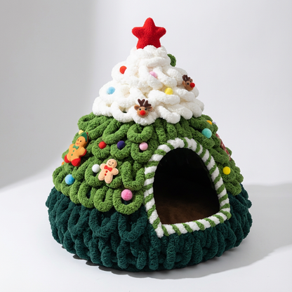 Cozy Christmas Tree Cat House Bed 🎄🎅