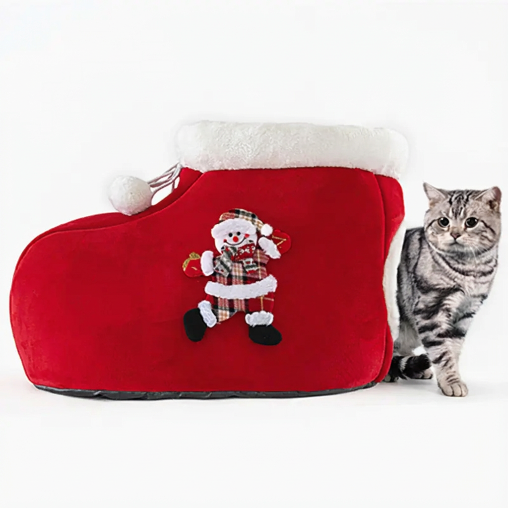 Cozy Santa Claus Boot Pet Tent 🎅 🎄