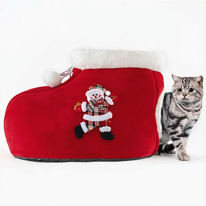 Cozy Santa Claus Boot Pet Tent 🎅 🎄