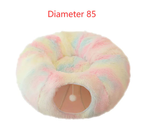 Lits tunnel ronds 2 en 1 pour chats