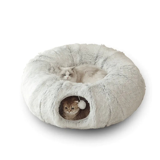 Lits tunnel ronds 2 en 1 pour chats