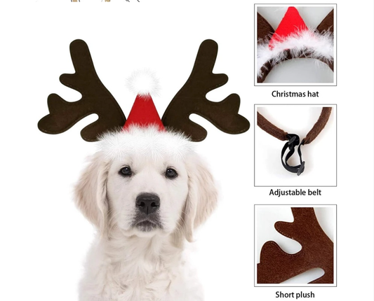 Christmas Reindeer Dog Headband 🎅
